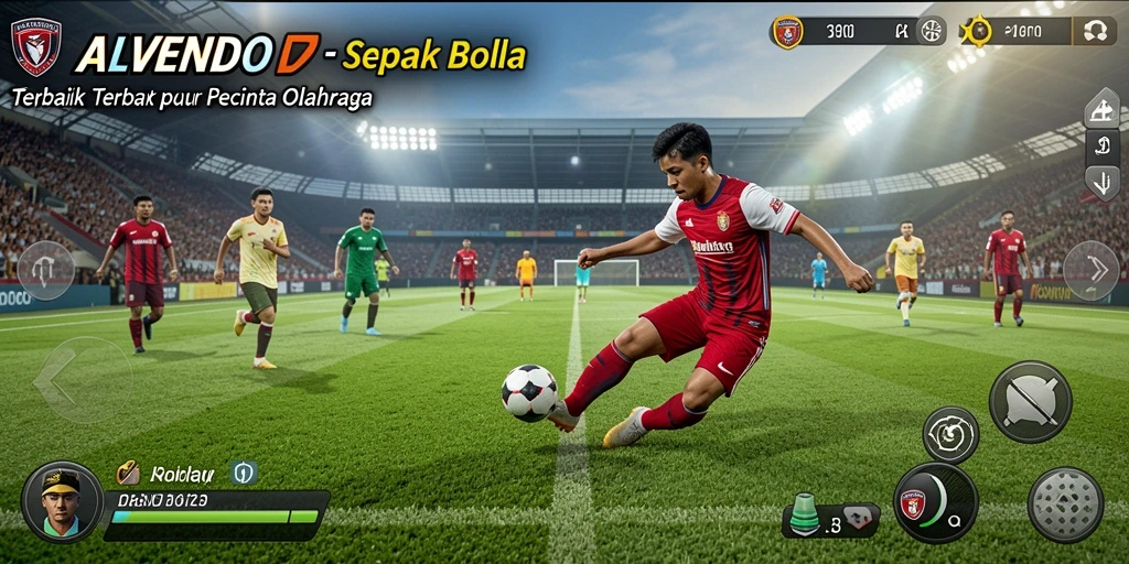 Gameplay ALVENDO yang mendebarkan dalam aksi sepak bola.
