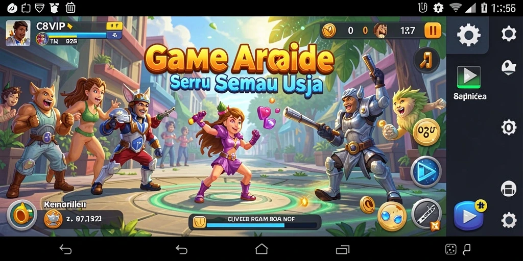 Tampilan gameplay seru dan mengasyikkan di C8VIP.