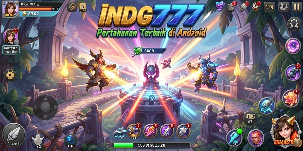 Tangkapan layar <strong>INDO777</strong> menampilkan aksi pertahanan menara yang mendebarkan.