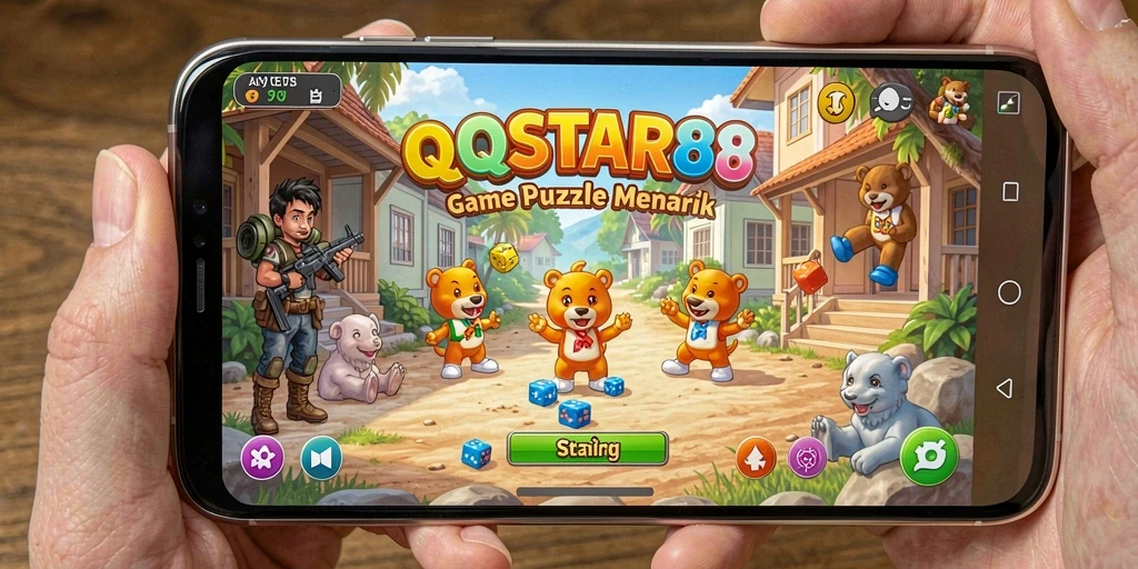Tangkapan layar utama QQSTAR88 dengan gameplay Puzzle yang seru.