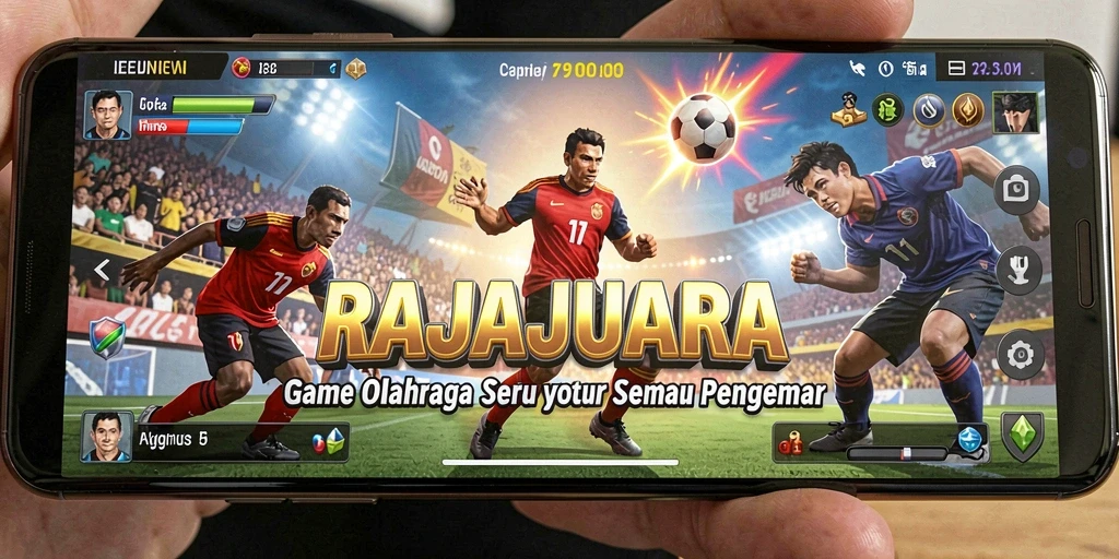 Gameplay RAJAJUARA yang mengasyikkan dalam suasana kompetisi olahraga.