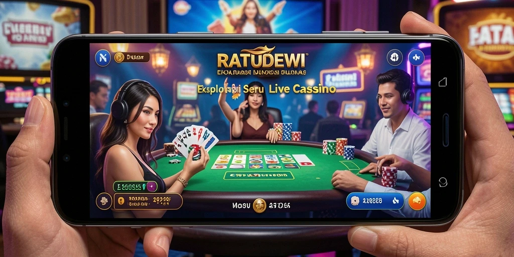 Tampilan gameplay Live Casino yang realistis dari RATUDEWI.