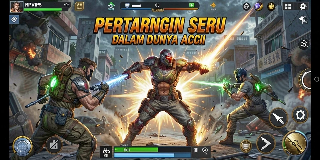 Screenshot RPVIP5 menampilkan pertarungan seru dan aksi mendebarkan.