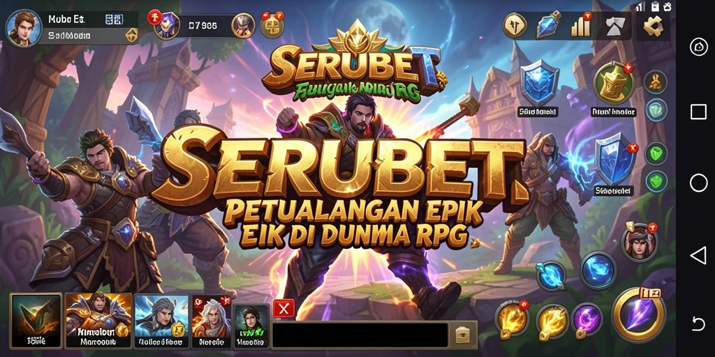 Tangkapan layar dari SERUBET menampilkan pertempuran yang mendebarkan di dunia RPG.