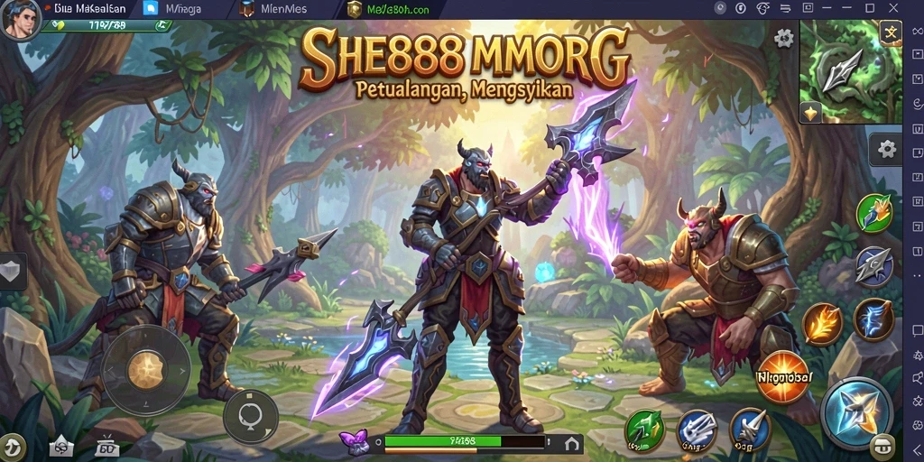 Gambaran gameplay mendebarkan dalam dunia MMORPG SHE888.