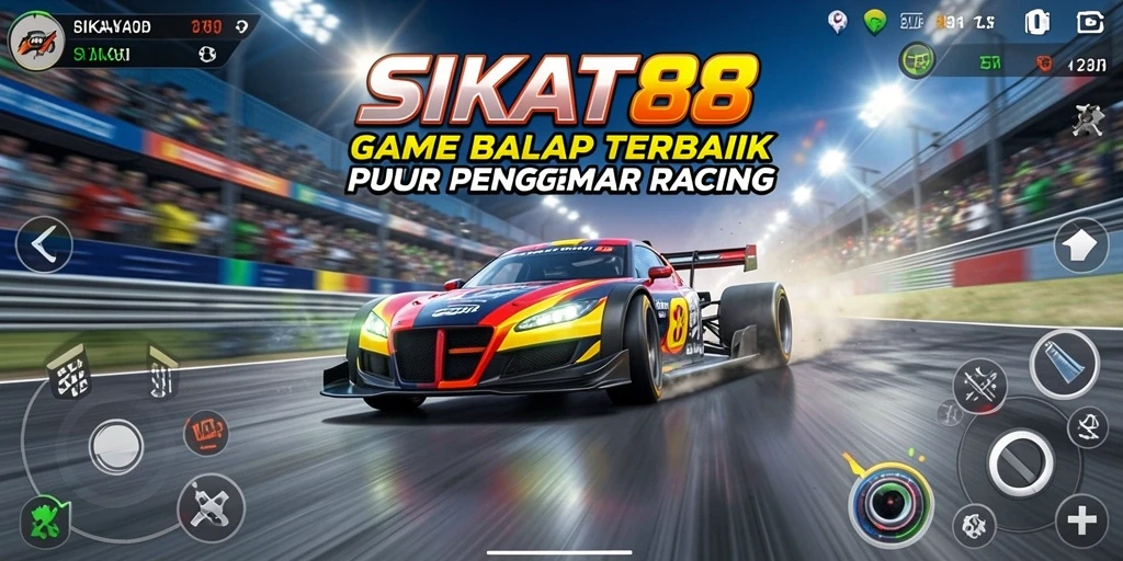 Gameplay balap SIKAT88 yang mengasyikkan dan penuh tantangan.