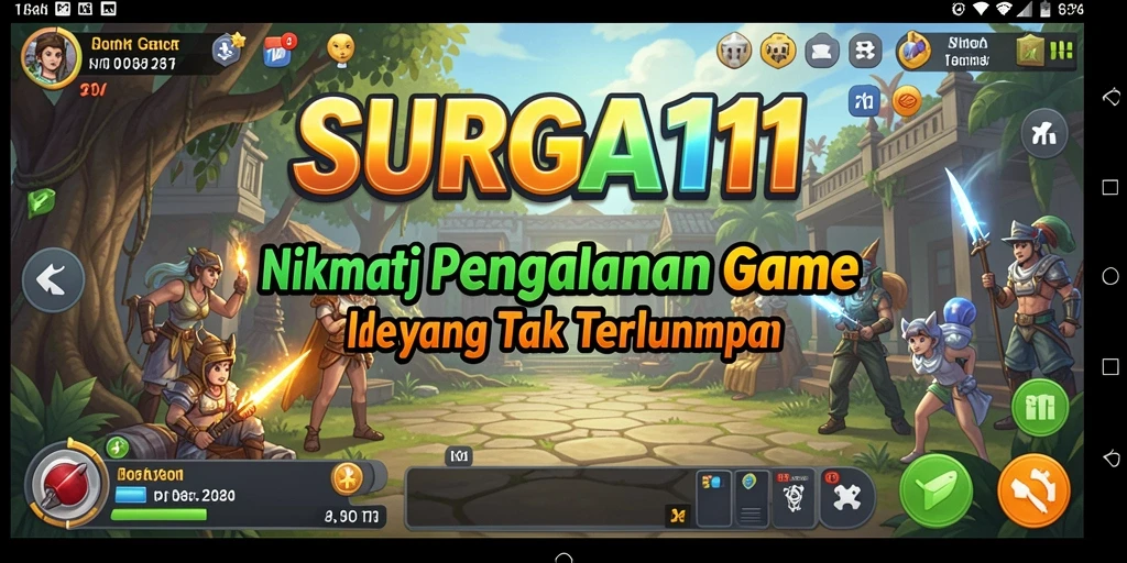 Screenshot utama SURGA11 menampilkan gameplay Idle yang menarik dan interaktif.